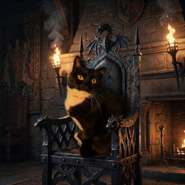 Halloween Cat Art - Epic Fantasy style portrait