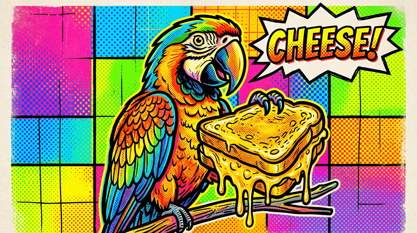 Grilled Cheese Cat Portraits - Grilled Cheese (Pop Art) style cat portrait