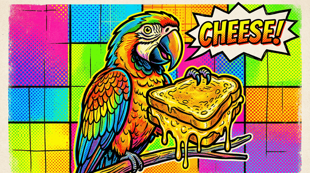National Grilled Cheese Day - Grilled Cheese (Pop Art) style portrait