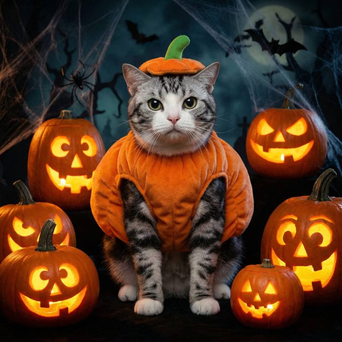 Black Cat Art From Your Photos - Halloween style cat portrait