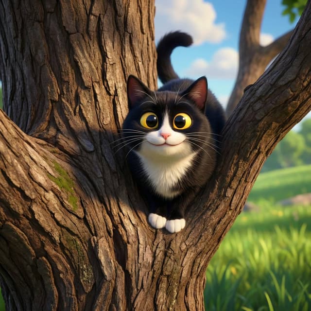AI Cat Art - 3D Animated style portrait