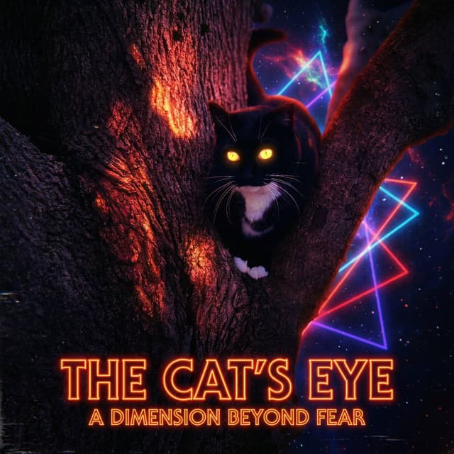 Halloween Cat Art - 80s Supernatural style portrait